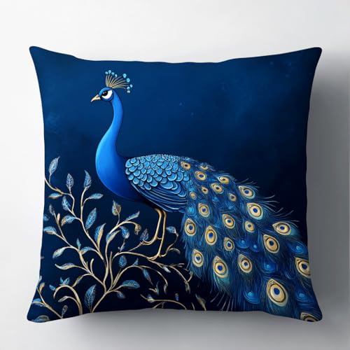 Kreuzstich Kissen Vorgedruckt, Tierischer blauer Pfau 11CT Stickset für Kreuzstichkissen,Stickset Anfänger DIY Kreuzstichkissen Zum Dekorieren Handstickerei Kissenbezug Set Kreuzstich Kissen Vorgedruckt, Tierischer blauer Pfau 11CT Stickset für Kreuzstichkissen,Stickset Anfänger DIY Kreuzstichkissen Zum Dekorieren Handstickerei Kissenbezug Set von AMBATTERY