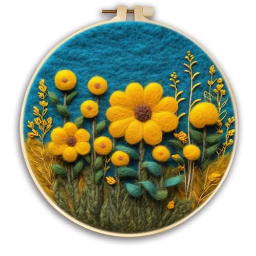 Nadelfilzen Set Fantasie Cartoon Blumen Nadelfilz-Werkzeuge Für Anfänger,Wollfilz Mit Anleitung,Nadeln,Stickrahmen Für Die Heimdekoration 20x20cm Nadelfilzen Set Fantasie Cartoon Blumen Nadelfilz-Werkzeuge Für Anfänger,Wollfilz Mit Anleitung,Nadeln,Stickrahmen Für Die Heimdekoration 20x20cm von AMBATTERY