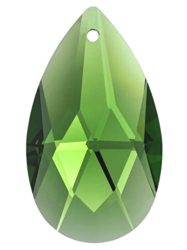 Kristall Salzburger Mandel 38mm Smaragd ~ Grün K9 ~ Feng Shui Suncatcher von AMBROS - Kristall