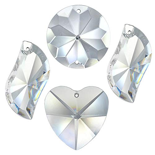 Kristallset 4 TLG. 'Swing' 40-50mm Crystal 30% PbO ~ Feng Shui Suncatcher Regenbogenkristall von AMBROS - Kristall