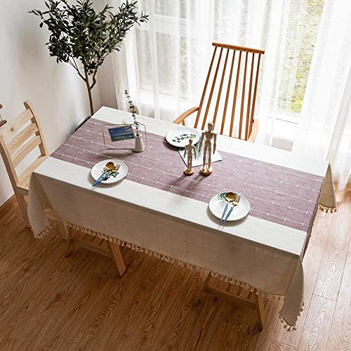 AMCER Tischdecke Rechteckige 100x140cm, Tischdecke aus Leinen, Waschbare Anti Falten Hitzebeständig Feuchtigkeitsbeständig, Für Home Küche,Esszimmer,Hof - Rot AMCER Tischdecke Rechteckige 100x140cm, Tischdecke aus Leinen, Waschbare Anti Falten Hitzebeständig Feuchtigkeitsbeständig, Für Home Küche,Esszimmer,Hof - Rot von AMCER