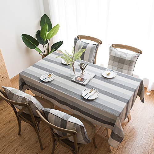 AMCER Tischtuch 90x170cm, Baumwollleinen Tischdecke, Waschbare Anti Falten Hitzebeständig Feuchtigkeitsbeständig, Cafe,Party oder,Buffettisch - Grau AMCER Tischtuch 90x170cm, Baumwollleinen Tischdecke, Waschbare Anti Falten Hitzebeständig Feuchtigkeitsbeständig, Cafe,Party oder,Buffettisch - Grau von AMCER