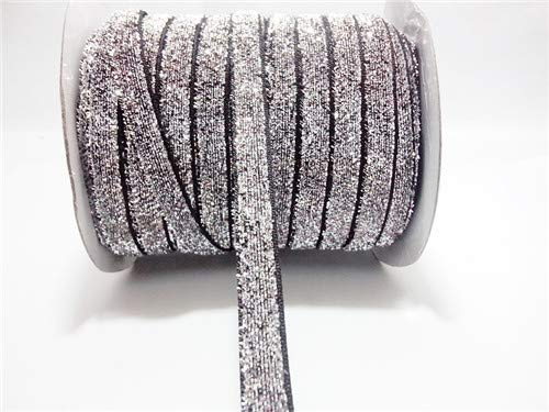 AMEEDA Gurtband 50 Yards 48colors funkeln Glitter metallic samt Band Stirnband Clips Bogen Hochzeit Dekoration Party Decor DIY 3/8 "Width 10mm (Color : 18) von AMEEDA