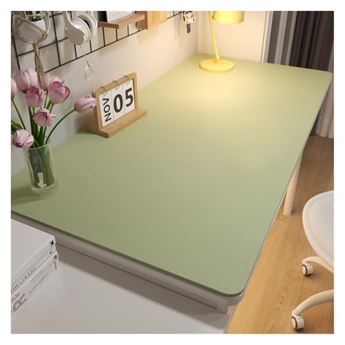 AMEEDA Kunstleder Tischdecke Leder-Tischmatte, Esstisch-Abdeckung, Küche, wasserdicht, ölbeständig, Tischschutz, Schreibtisch, rechteckig, staubdicht, Tischdecke(Green,M 60x120cm) von AMEEDA