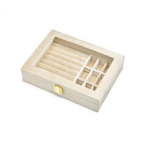 AMEEDA Schmuck Organizer Personalisieren Sie Samt Schmuckschatulle Exquisite Mädchen Rosa Schmuck Aufbewahrungskoffer Frauen Schmuck Organizer(G96) von AMEEDA