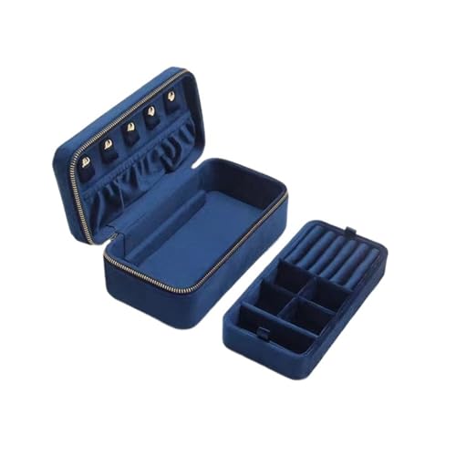 AMEEDA Schmuck Organizer Rosa Schmuckschatulle aus Samt for Frauen, Anhänger, Ringe, Ohrringe, Schlüssel-Organizer, personalisierte Geschenke, Reise-Aufbewahrungsbox(G119-Upgraded) von AMEEDA