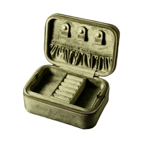 AMEEDA Schmuck Organizer Schmuckschatulle aus Samt, Ring-Aufbewahrungsbox, for Damen, personalisierter Name, Schmuckvitrine, geeignet for Reisen, Geschäft, tragbar(G76) von AMEEDA
