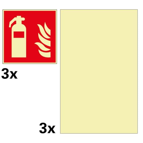 PERMALIGHT Vorteils-Set Feuerlöscher-Hinterlegung,Zeichen Feuerlöscher,verschiedene Formate von AMERICAN PERMALIGHT