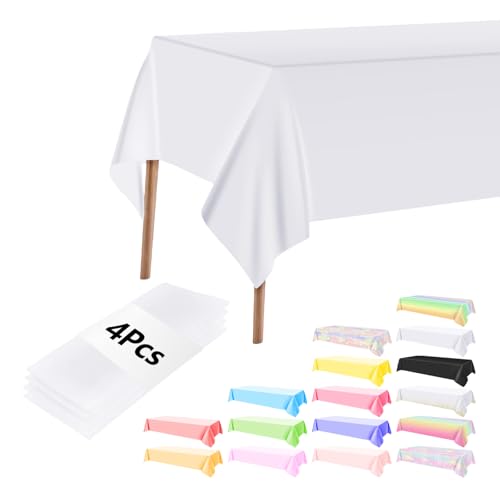 AMFUN 4 Stück Tischdecken, Wasserdicht Geburtstag Tischdecken, Tischdecke Geburtstag, Rechteckig Tischtuch Geeignet für Party Weihnachten Hochzeit,137 x 274 cm AMFUN 4 Stück Tischdecken, Wasserdicht Geburtstag Tischdecken, Tischdecke Geburtstag, Rechteckig Tischtuch Geeignet für Party Weihnachten Hochzeit,137 x 274 cm von AMFUN