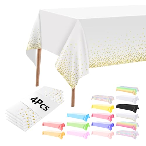 AMFUN 4 Stück Tischdecken, Wasserdicht Geburtstag Tischdecken, Tischdecke Geburtstag, Rechteckig Tischtuch Geeignet für Party Weihnachten Hochzeit,137 x 274 cm AMFUN 4 Stück Tischdecken, Wasserdicht Geburtstag Tischdecken, Tischdecke Geburtstag, Rechteckig Tischtuch Geeignet für Party Weihnachten Hochzeit,137 x 274 cm von AMFUN