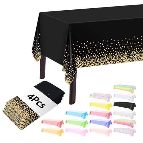 AMFUN 4 Stück Tischdecken, Wasserdicht Geburtstag Tischdecken, Tischdecke Geburtstag, Rechteckig Tischtuch Geeignet für Party Weihnachten Hochzeit,137 x 274 cm AMFUN 4 Stück Tischdecken, Wasserdicht Geburtstag Tischdecken, Tischdecke Geburtstag, Rechteckig Tischtuch Geeignet für Party Weihnachten Hochzeit,137 x 274 cm von AMFUN