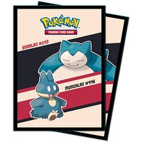 65 AMIGO Sammelkarten-Hüllen Pokémon Snorlax & Munchlax farbsortiert glatt von AMIGO