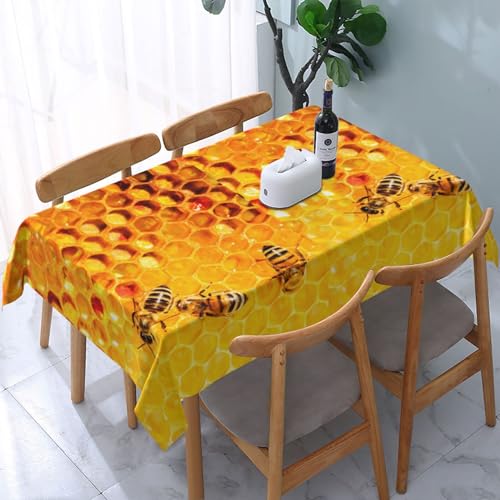 AMINNU Rechteckige wasserdichte Tischdecke mit Bienenwaben, weich, knitterarm und langlebig, waschbar. Für Esstische und Partys. AMINNU Rechteckige wasserdichte Tischdecke mit Bienenwaben, weich, knitterarm und langlebig, waschbar. Für Esstische und Partys. von AMINNU
