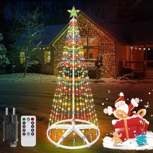 Künstlicher Weihnachtsbaum für Outdoor-Dekoration, 1,5 m + 1,8 m + 2,5 m, 3 Stück Künstlicher Weihnachtsbaum für Outdoor-Dekoration, 1,5 m + 1,8 m + 2,5 m, 3 Stück von AMIPEPE