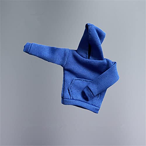 AMITD 1/12 Maßstab Action Figure Clothes,Men's Hoodie Sweater Costume Clothes for 6inch Male Dam TBL Action Figure Körper (Blue, Male Clothes) von AMITD