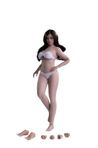 AMITD 1/12 Maßstab FeMännliche Aktionsfigur,6inch Weibliche TBLeague Super Flexible Suntan Skin Plump Körper Middle Bust Miniature Action Figure Collectible (T04B) von AMITD