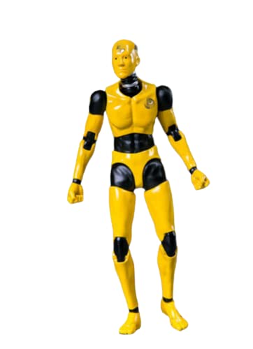 AMITD 1/12 Maßstab Männliche Aktionsfigur,6inch Flexible Yellow Testman Crash Test Dummy Action Figure Körper Collection (B) von AMITD