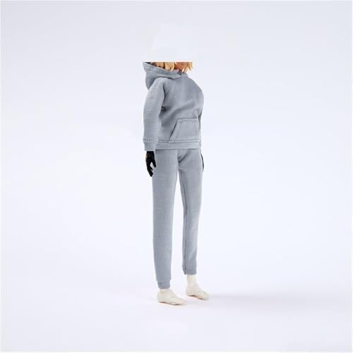 AMITD 1/12 Scale Female Clothes,Figure Doll Clothes Hoodie Trousers Costume for 6" Female Soldier Action Figure Body(Gray) von AMITD