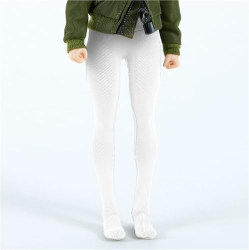 AMITD 1/12 Scale Female Clothes,Figure Doll Long Stockings Legging Accessories for 6" Female Soldier Action Figure(White) von AMITD