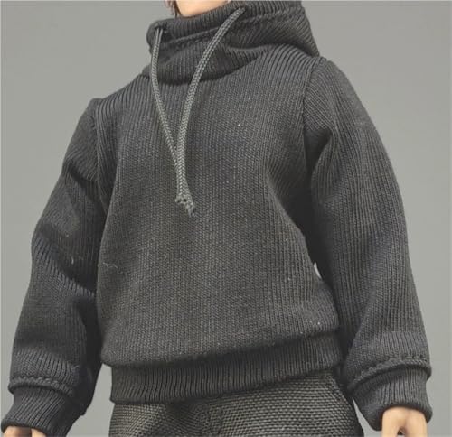AMITD 1/12 Scale Male,Figure Doll Clothes Hoodie Sweatshirt Costume for 6" Male Soldier Action Figure(Black) von AMITD