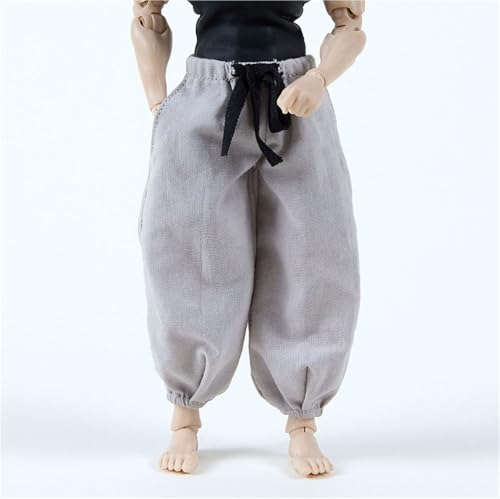 AMITD 1/12 Scale Male Clothes,Figure Doll Clothes Loose Casual Trouser Costume for 6" Soldier Action Figure(Gray) von AMITD