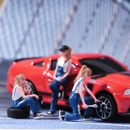 AMITD 1/24 Mechanic Girl Figure Set of 3, Car Enthusiast Gift。 AMITD 1/24 Mechanic Girl Figure Set of 3, Car Enthusiast Gift。 von AMITD