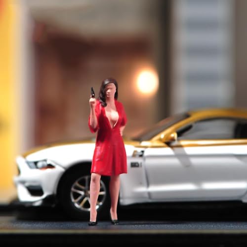 AMITD 1/24 Scale Miniature Sexy Pajama Lady Killer Figurine, Sexy Standing Female Agent Toy Figure, Female Killer in Red Pajama Figure Statue AMITD 1/24 Scale Miniature Sexy Pajama Lady Killer Figurine, Sexy Standing Female Agent Toy Figure, Female Killer in Red Pajama Figure Statue von AMITD
