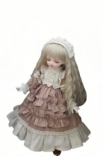 AMITD 1/3 1/4 1/6 BJD Doll Clothes Handmade Fashionable and Cute Clothing Suitable for 11.8 in 18in 24 in BJD SD Doll (Brown, 1/4) von AMITD