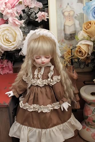 AMITD 1/3 1/4 1/6 BJD Doll Clothes Handmade Fashionable and Cute Clothing Suitable for 11.8 in 18in 24 in BJD SD Doll (Dark Brown, 1/6) von AMITD