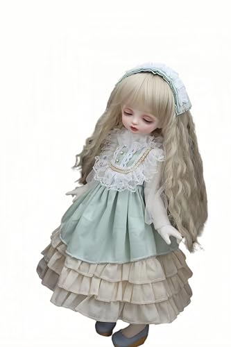 AMITD 1/3 1/4 1/6 BJD Doll Clothes Handmade Fashionable and Cute Clothing Suitable for 11.8 in 18in 24 in BJD SD Doll (Light Green (B), 1/6) von AMITD