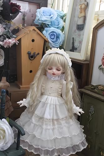 AMITD 1/3 1/4 1/6 BJD Doll Clothes Handmade Fashionable and Cute Clothing Suitable for 11.8 in 18in 24 in BJD SD Doll (White, 1/4) von AMITD