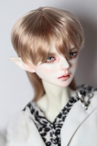 AMITD 1/3 1/4 1/6 BJD Doll Wig Short Hair Cool BJD Replacement Straight Hair (Brown Color)(1/3) von AMITD
