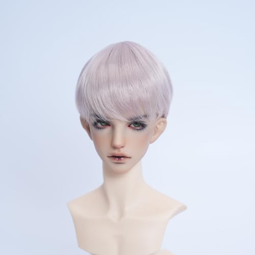 AMITD 1/3 1/4 1/6 BJD Dolls Wig Short Hair Cool BJD Replacement Straight Hair(Pink,1/3) von AMITD