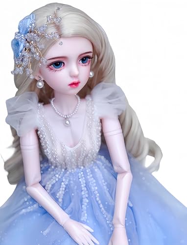 AMITD 1/3 BJD Doll Kawaii Doll Move Joints Handmade Makeup Cute 24 Inches Collectible Cartoon Dress up Dolls Best Gift (J) von AMITD
