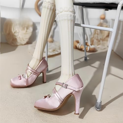 AMITD 1/4 BJD Doll Shoes Carefully Crafted Fashionable High Heels Suitable for 18 inch BJD SD Doll Gifts for Doll Lovers (Pink) von AMITD
