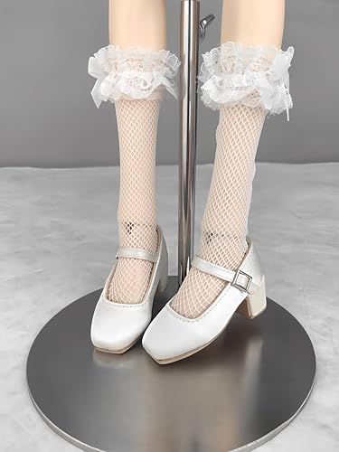 AMITD 1/4 BJD Doll Shoes Carefully Crafted Fashionable Shoes Suitable for 18 inch BJD SD Doll Gifts for Doll Lovers (White) von AMITD