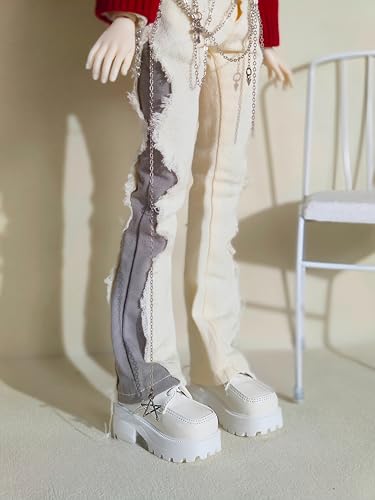 AMITD 1/4 BJD Doll Shoes Handmade Fashion and Cute Shoes Suitable for 18 inch BJD SD Doll Gifts for Doll Lovers (Matte White) von AMITD
