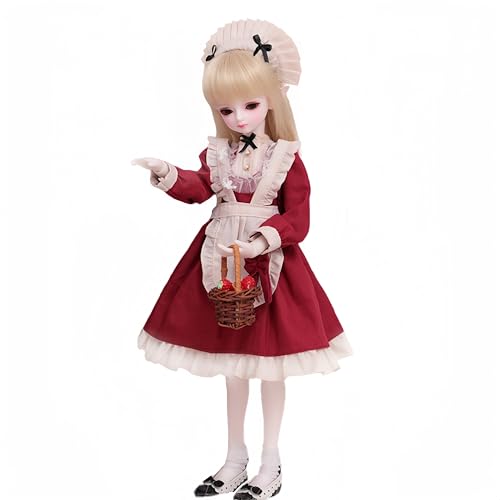 AMITD 1/4 BJD-Puppe, 16 Zoll, Anime-Kugelgelenkpuppe, SD-Puppe, Handgemalte Schminke, Sammlerfigur, Dekoration für zu Hause und Geschenkset (G) von AMITD