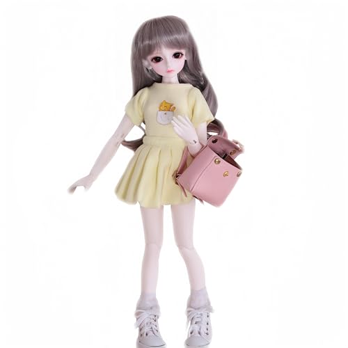 AMITD 1/4 BJD-Puppe, 16 Zoll, Anime-Kugelgelenkpuppe, SD-Puppe, Handgemalte Schminke, Sammlerfigur, Dekoration für zu Hause und Geschenkset (J) von AMITD