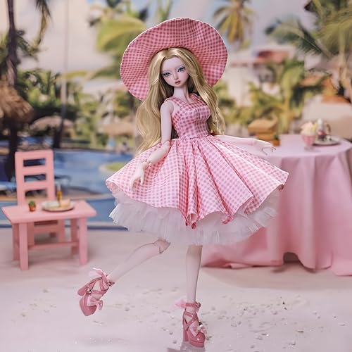 AMITD 1/4 BJD-Puppe, Anime-Kugelgelenkpuppe, SD-Puppe, Hartholz, Handgemalte Schminke, Dekoration für zu Hause und Geschenkset (E) von AMITD