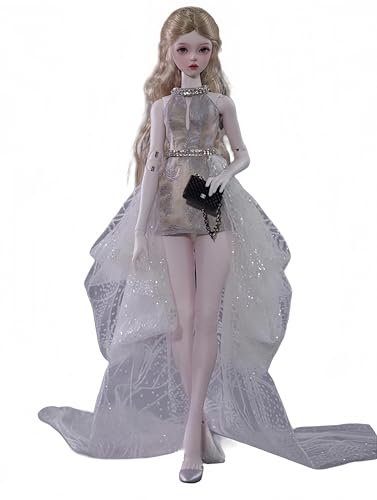 AMITD 1/4 BJD-Puppe, Hartholz, Anime-Kugelgelenkpuppe, SD-Puppe, Handgemalte Schminke, Sammlerfigur, Dekoration für zu Hause und Geschenkset (C) von AMITD