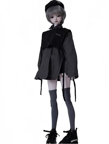 AMITD 1/4 BJD-Puppe, Hartholz, Anime-Kugelgelenkpuppe, SD-Puppe, Handgemalte Schminke, Sammlerfigur, Dekoration für zu Hause und Geschenkset (K) von AMITD