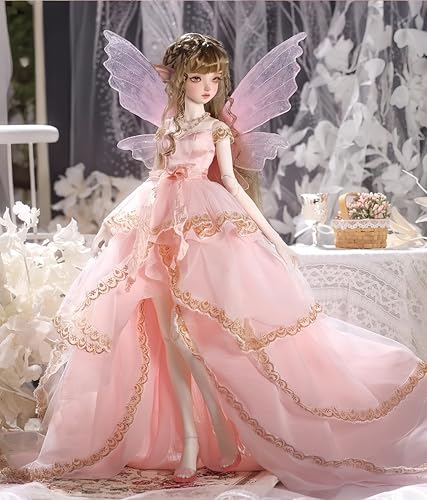 AMITD 1/4 Bjd Doll Fashion Anime Ball Jointed Dolls Cute Resin Action Figure Handmade Makeup,Home Decor,Collectible Gift Sets (H) von AMITD