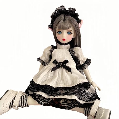 AMITD 1/6 BJD Doll Kawaii Ball Joint Doll Handmade Makeup 11.8 Inches Collectible Cartoon Dress up Dolls Best Gift (J) von AMITD