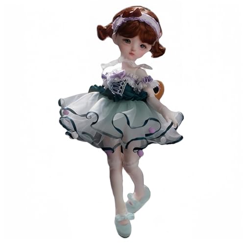 AMITD 1/6 BJD Doll Kawaii Ball Joint Doll Handmade Makeup 11.8 Inches Collectible Cartoon Dress up Dolls The (G) von AMITD