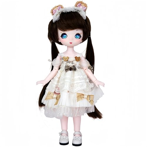 AMITD 1/6 BJD Dolls Kawaii Doll 28 Move Joints Handmade Makeup Cute 12 Inches Collectible Cartoon Dress up Dolls Best Gift (D) von AMITD