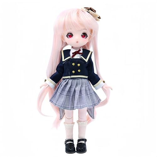AMITD 1/6 BJD Dolls Kawaii Doll 28 Move Joints Handmade Makeup Cute 12 Inches Collectible Cartoon Dress up Dolls Best Gift (H) von AMITD