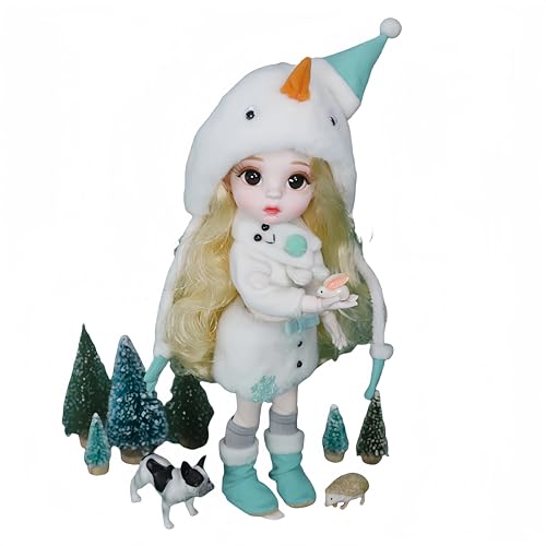 AMITD 1/6 BJD Dolls Kawaii Doll 28 Move Joints Handmade Makeup Cute 12 Inches Collectible Cartoon Dress up Dolls The (D) von AMITD