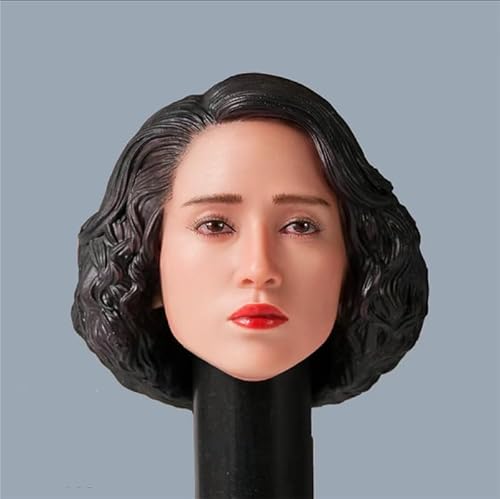 AMITD 1/6 Maßstab Weibliche Kopfskulptur,Asian Girl Plastic Hair Head Carved for 12inch PH TBL JO Weibliche Soldier Action Figure Collection (K) von AMITD