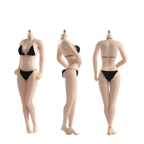 AMITD 1/6 Maßstab weiblicher Körper,12inch Asian Girl Type Seamless Figure Körper Super Flexible Large Bust Miniature Action Figure Collectible (Pale Haut AB001W) von AMITD